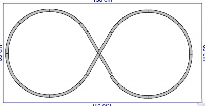 Gleisplan alias 8 mit 280er Radius (roh ohne alles)