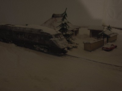 Bild 2: Tsubame im Schnee (dunkel)